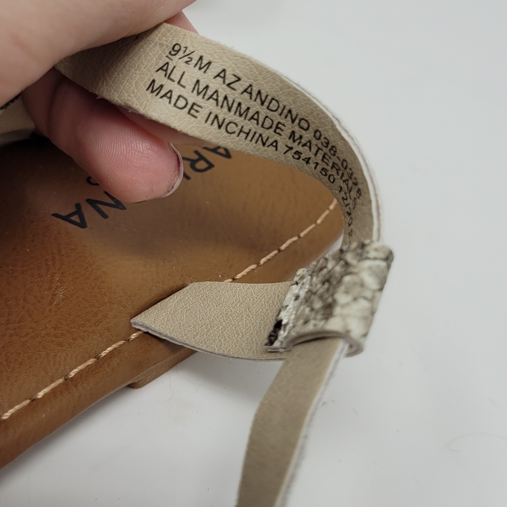 Arizona Jean Co NEW Faux Snakeskin Bohemian Strappy Sandal Shoes Size 9.5 - Picture 5 of 9